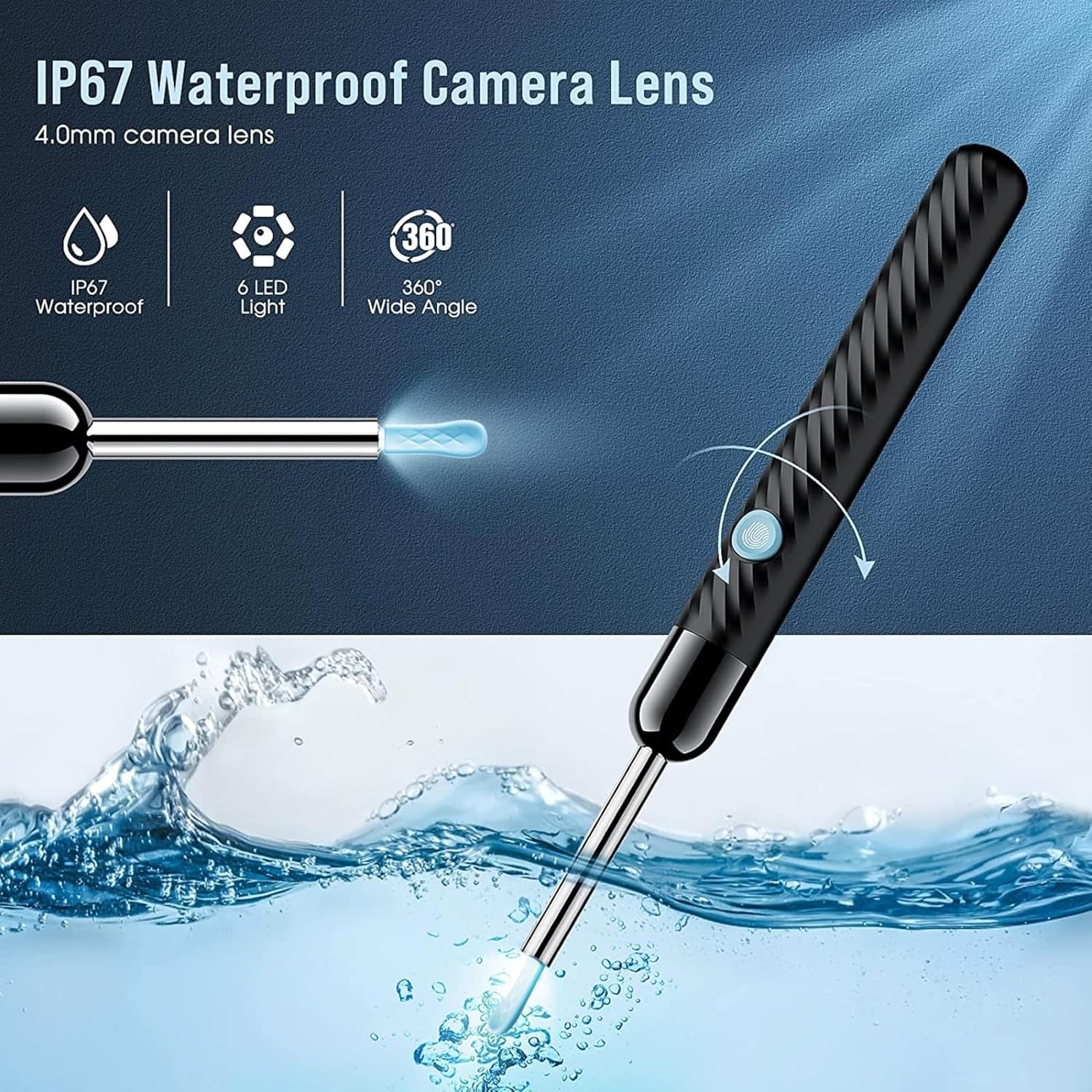 Rechargeable Smart Wireless Ear Camera Kit | Visual Ear Wax Removal Tool With Mobile Display | Random Colour Rechargeable Smart Wireless Ear Camera Kit | Visual Ear Wax Removal Tool With Mobile Display | Random Colour