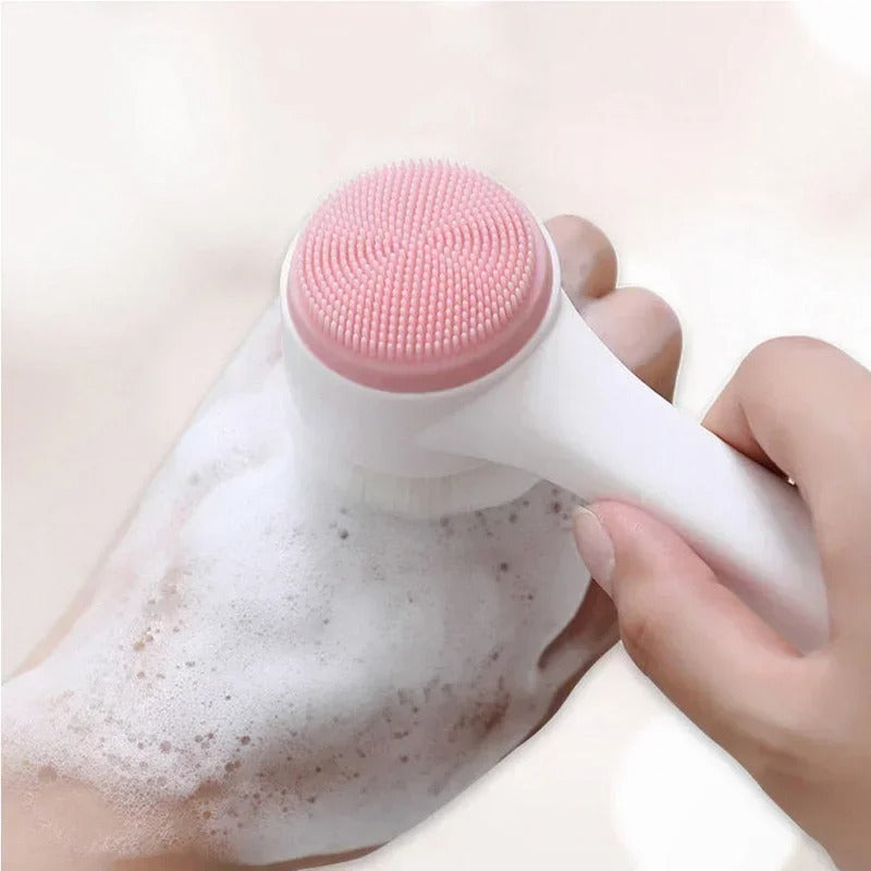 3D Double-Sided Silicone Face Cleanser | Portable Facial Cleansing & Massage Brush | Random Color 3D Double-Sided Silicone Face Cleanser | Portable Facial Cleansing & Massage Brush | Random Color