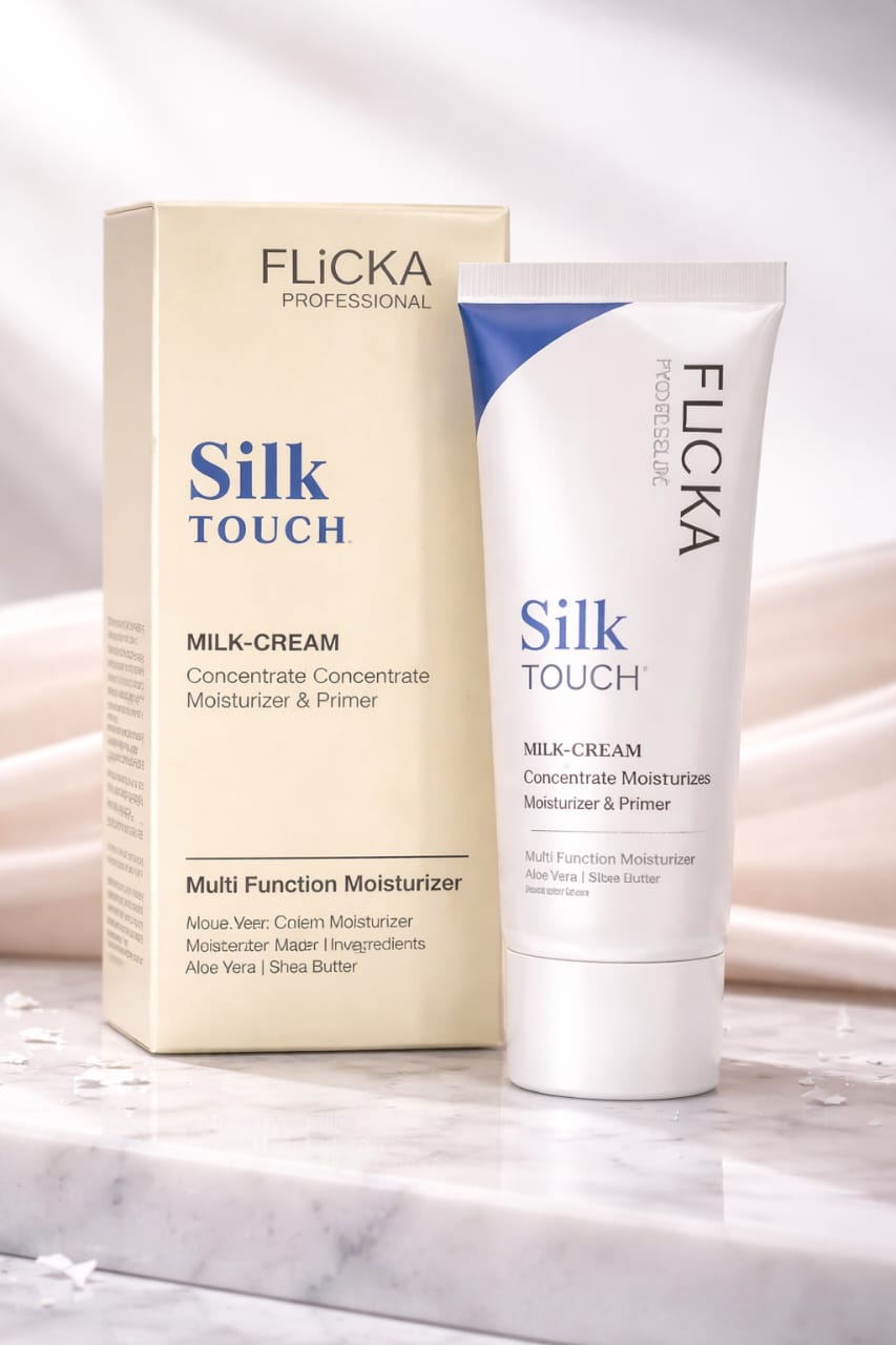 FLiCKA Silk Touch Milk Cream Moisturizer & Primer – 2-in-1 Hydrating Base | Aloe Vera & Shea Butter | Smooth, Long-Lasting Finish FLiCKA Silk Touch Milk Cream Moisturizer & Primer – 2-in-1 Hydrating Base | Aloe Vera & Shea Butter | Smooth, Long-Lasting Finish