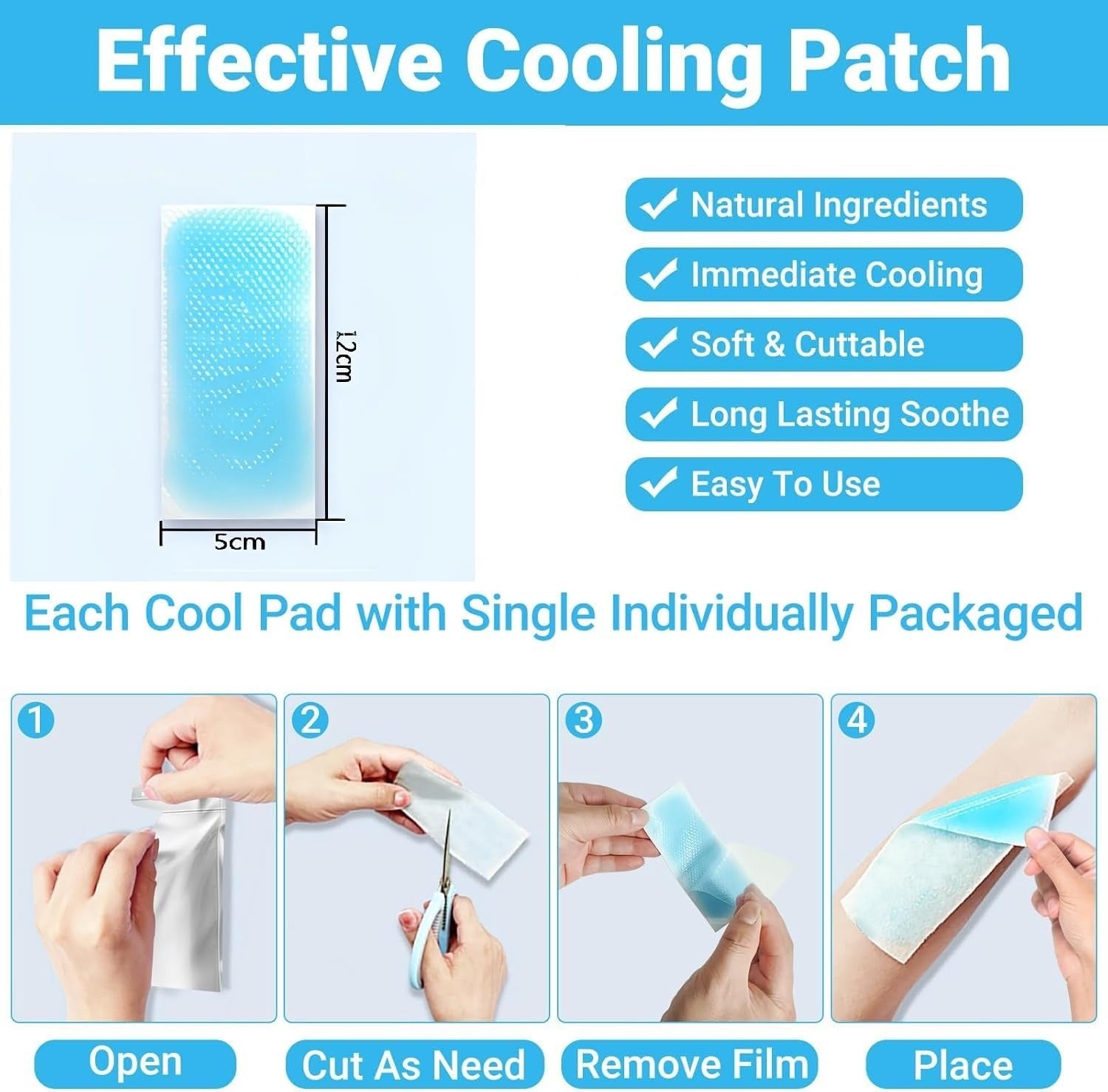 Migraine Cooling Headache Patch | Pack Of 6 Fever & Relaxation Strips Migraine Cooling Headache Patch | Pack Of 6 Fever & Relaxation Strips