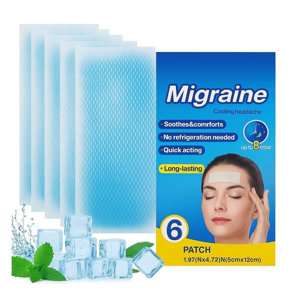 Migraine Cooling Headache Patch | Pack Of 6 Fever & Relaxation Strips Migraine Cooling Headache Patch | Pack Of 6 Fever & Relaxation Strips