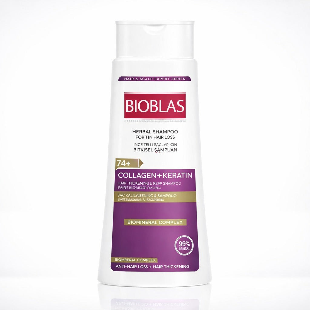 Bioblas Collagen + Keratin Hair Loss Herbal Shampoo – Anti-Hair Fall & Volumizing Formula (360ml) Bioblas Collagen + Keratin Hair Loss Herbal Shampoo – Anti-Hair Fall & Volumizing Formula (360ml)