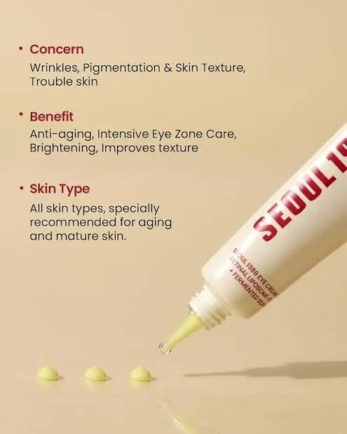K-SECRET SEOUL 1988 Eye Cream: Retinal Liposome 2% + Fermented Black Bean – Advanced Anti-Aging & Brightening Formula - 30ml K-SECRET SEOUL 1988 Eye Cream: Retinal Liposome 2% + Fermented Black Bean – Advanced Anti-Aging & Brightening Formula - 30ml