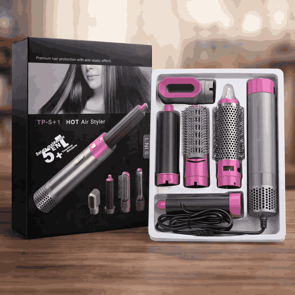 5-in-1 Professional Hot Air Styler & Hair Dryer Set – Multi-Functional Curler, Straightener & Volumizer Kit 5-in-1 Professional Hot Air Styler & Hair Dryer Set – Multi-Functional Curler, Straightener & Volumizer Kit