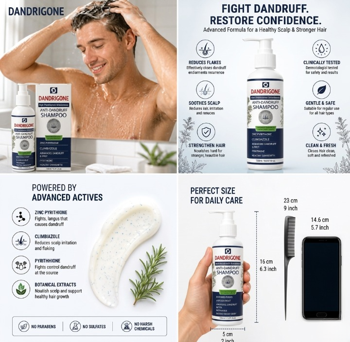 DANDRIGONE Anti Dandruff Shampoo Advanced Scalp Therapy With Clinical Actives DANDRIGONE Anti Dandruff Shampoo Advanced Scalp Therapy With Clinical Actives