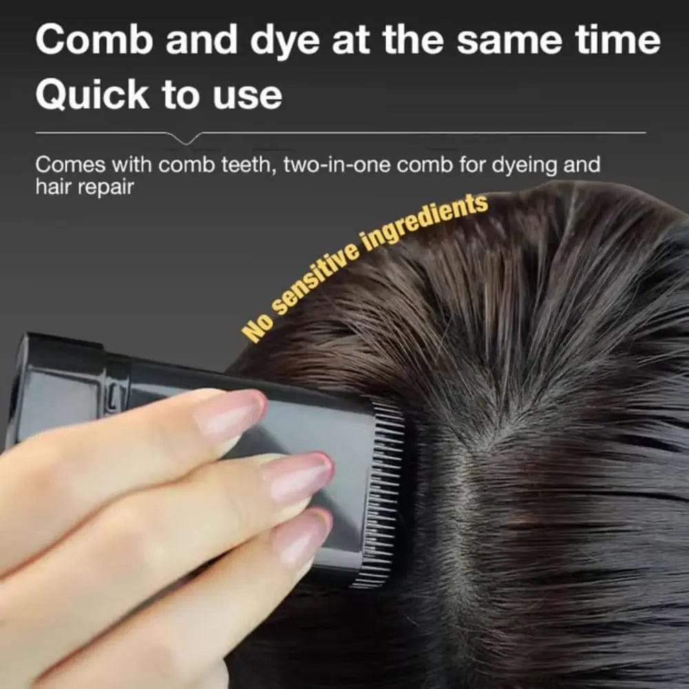 Water And Sweat Proof Hair Comb Dye Long Lasting Easy To Use Safe And Effective Hair Coloring Solution - Black Water And Sweat Proof Hair Comb Dye Long Lasting Easy To Use Safe And Effective Hair Coloring Solution - Black