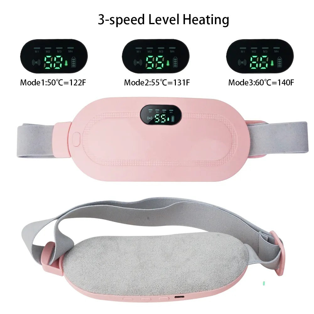 Portable Menstrual Heating Pad Smart Warm Palace Belt – Cordless Cramp Relief Massager Vibration Waist Trimmer Portable Menstrual Heating Pad Smart Warm Palace Belt – Cordless Cramp Relief Massager Vibration Waist Trimmer