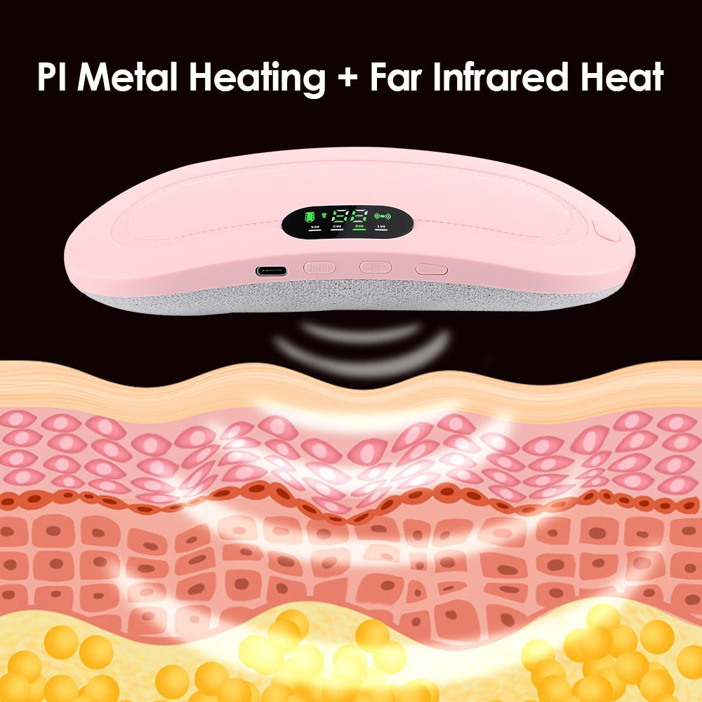 Portable Menstrual Heating Pad Smart Warm Palace Belt – Cordless Cramp Relief Massager Vibration Waist Trimmer Portable Menstrual Heating Pad Smart Warm Palace Belt – Cordless Cramp Relief Massager Vibration Waist Trimmer