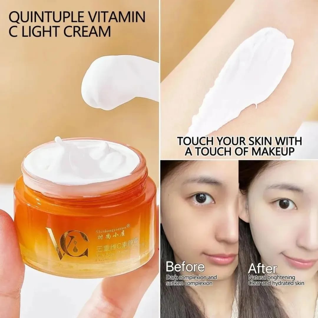VC Five Fold Vitamin C Tone-Up Cream – Brightening & Hydrating Facial Daily Moisturizer VC Five Fold Vitamin C Tone-Up Cream – Brightening & Hydrating Facial Daily Moisturizer