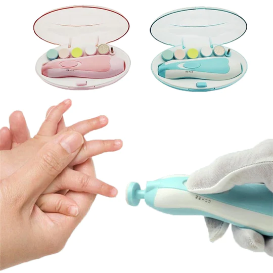 Premium 6-in-1 Electric Baby Nail Trimmer Set – Safe Infant Nail Filer, Clipper Alternative Kit with Storage Case - Random Color Premium 6-in-1 Electric Baby Nail Trimmer Set – Safe Infant Nail Filer, Clipper Alternative Kit with Storage Case - Random Color
