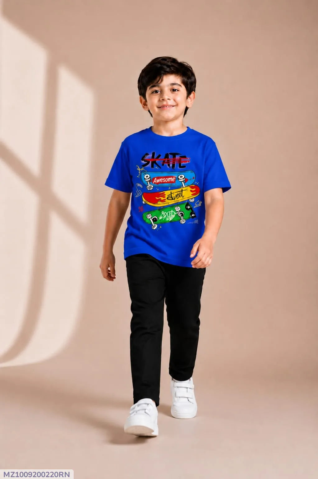 Kids Printed Track Suit Blue Black Summer Wear Kids Printed Track Suit Blue Black Summer Wear
