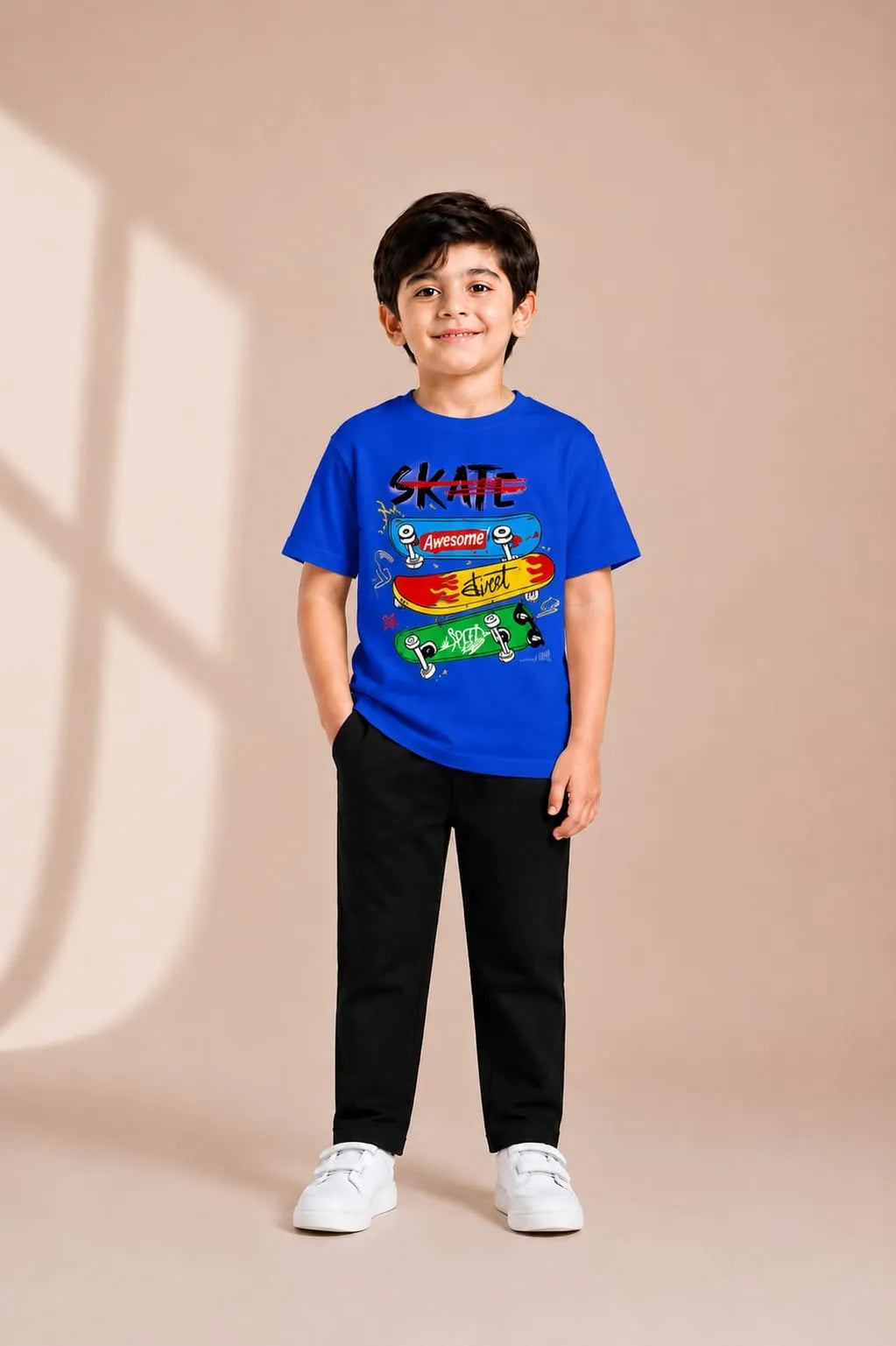 Kids Printed Track Suit Blue Black Summer Wear Kids Printed Track Suit Blue Black Summer Wear