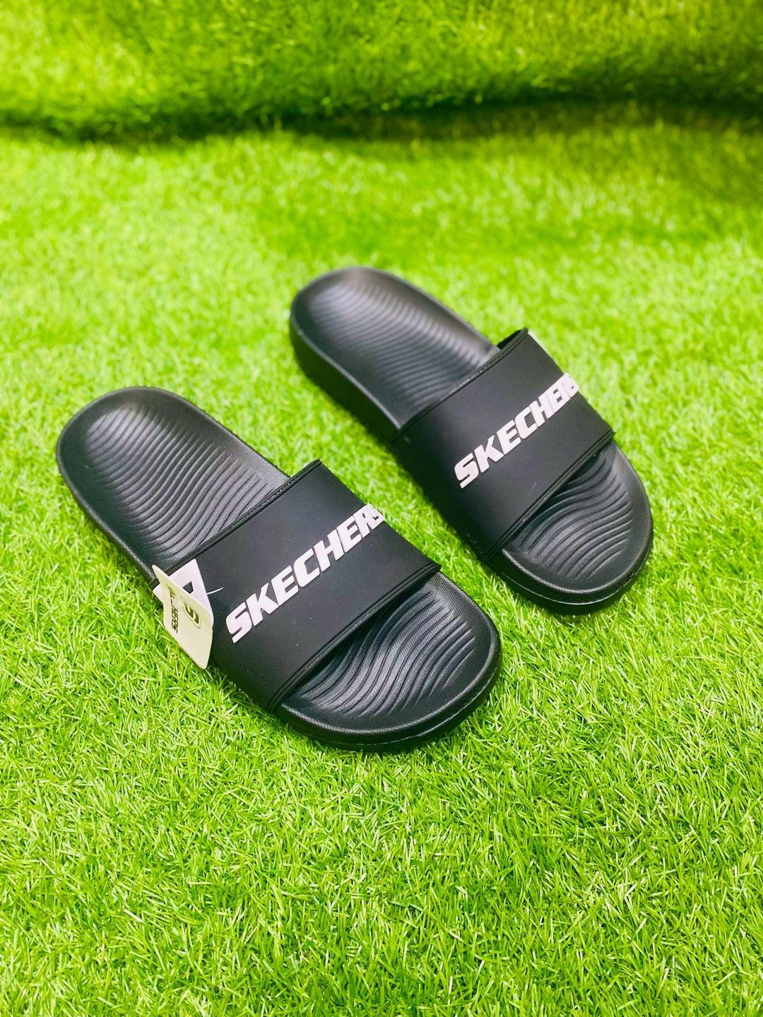 Men's Black PU Leather Slide Slippers Men's Black PU Leather Slide Slippers