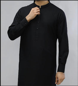 Black Wash & Wear Men's Suit Casual Party Wear