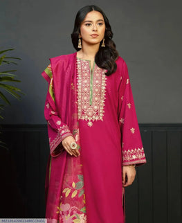 MIX TRENDING DESIGNS 3 Pcs Unstitched Embroidered Suit
