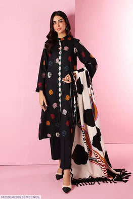 MIX TRENDING DESIGNS 3 Pcs Unstitched Embroidered Suit