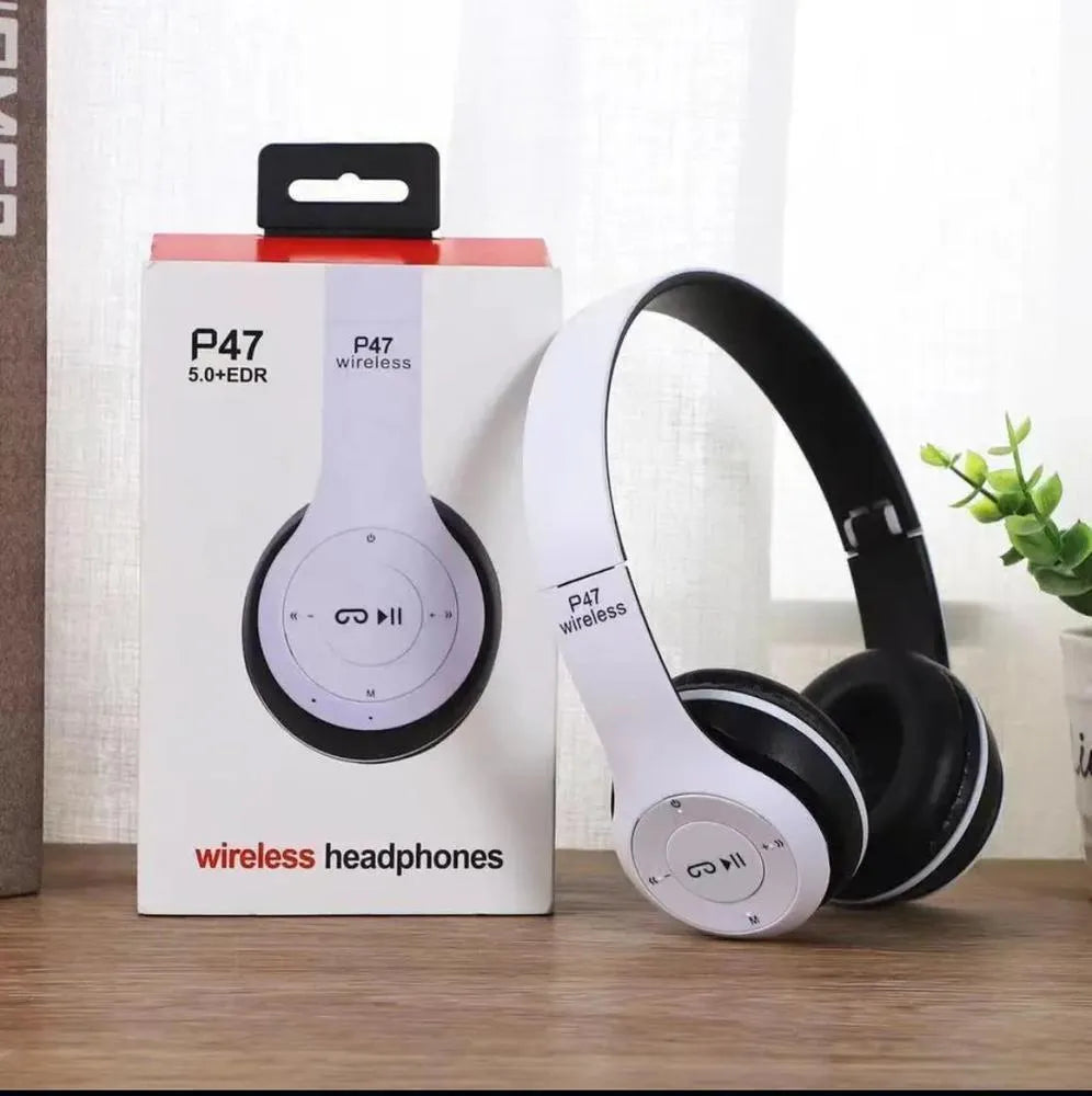 P47 Wireless Headphones Black Fast Charge Battery P47 Wireless Headphones Black Fast Charge Battery