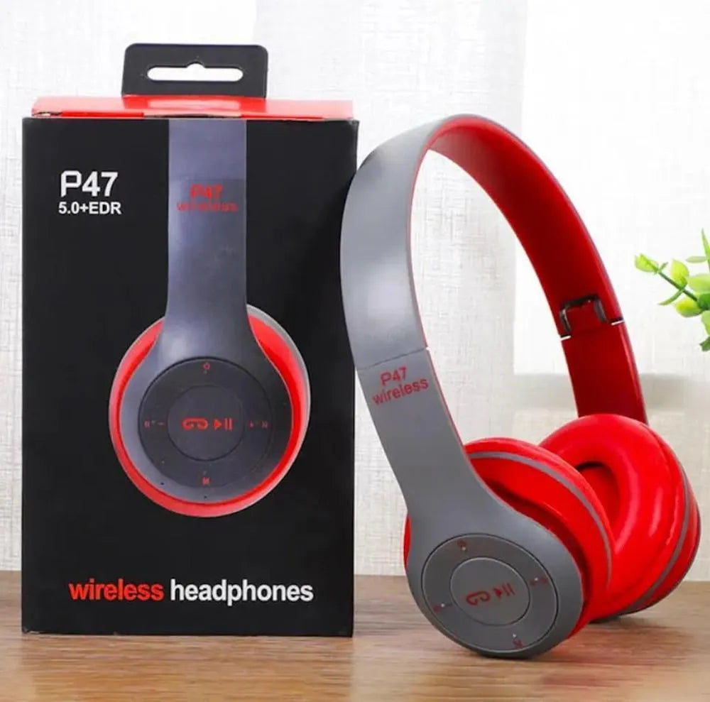 P47 Wireless Headphones Black Fast Charge Battery P47 Wireless Headphones Black Fast Charge Battery