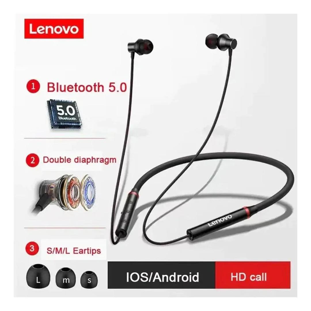 Lenovo Wireless Neckband Bluetooth 5.0 Black HD Call Lenovo Wireless Neckband Bluetooth 5.0 Black HD Call