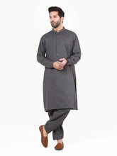 Men's Wool Suit Grey Plain Winter Warm
