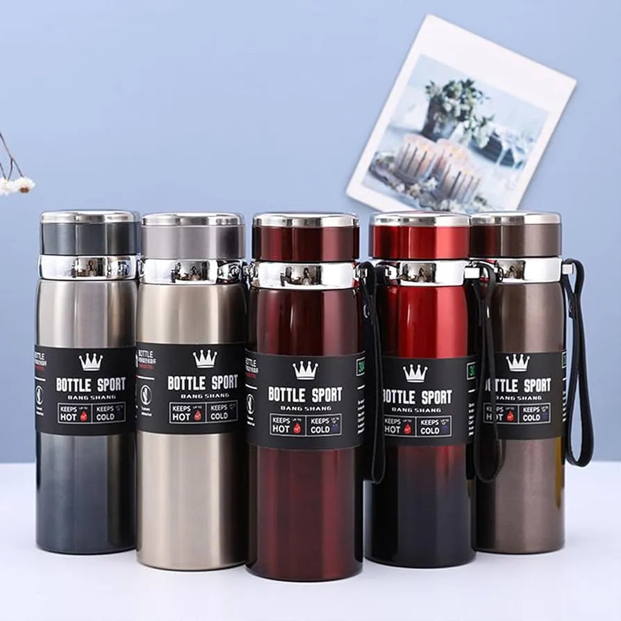 Stainless Steel 50ml Travel Water Bottle Black Red Stainless Steel 50ml Travel Water Bottle Black Red