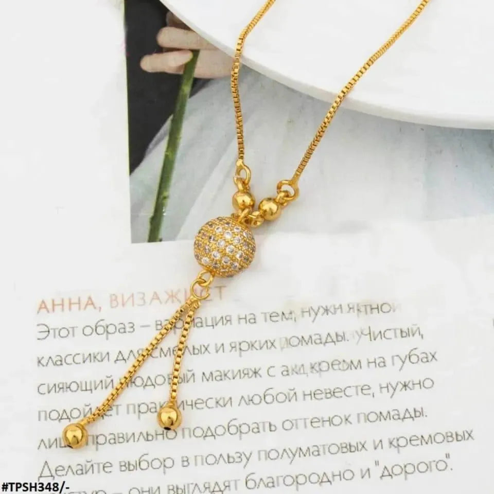 Gold Plated Zircon Ball Necklace for Women Gold Plated Zircon Ball Necklace for Women