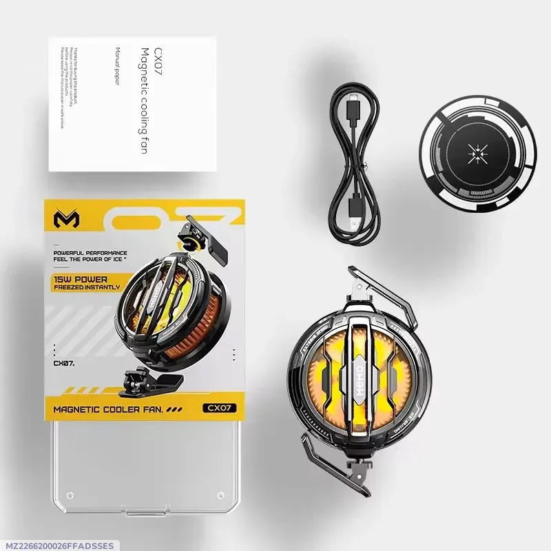 Magnetic Phone Cooler Fan Case Yellow 68G Gaming Magnetic Phone Cooler Fan Case Yellow 68G Gaming