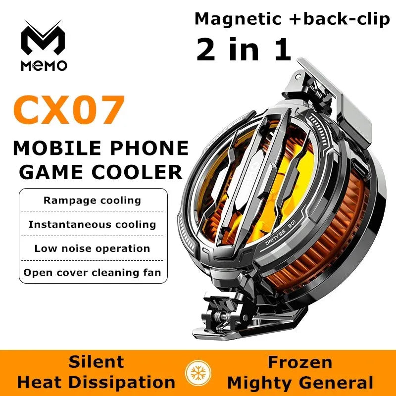 Magnetic Phone Cooler Fan Case Yellow 68G Gaming Magnetic Phone Cooler Fan Case Yellow 68G Gaming
