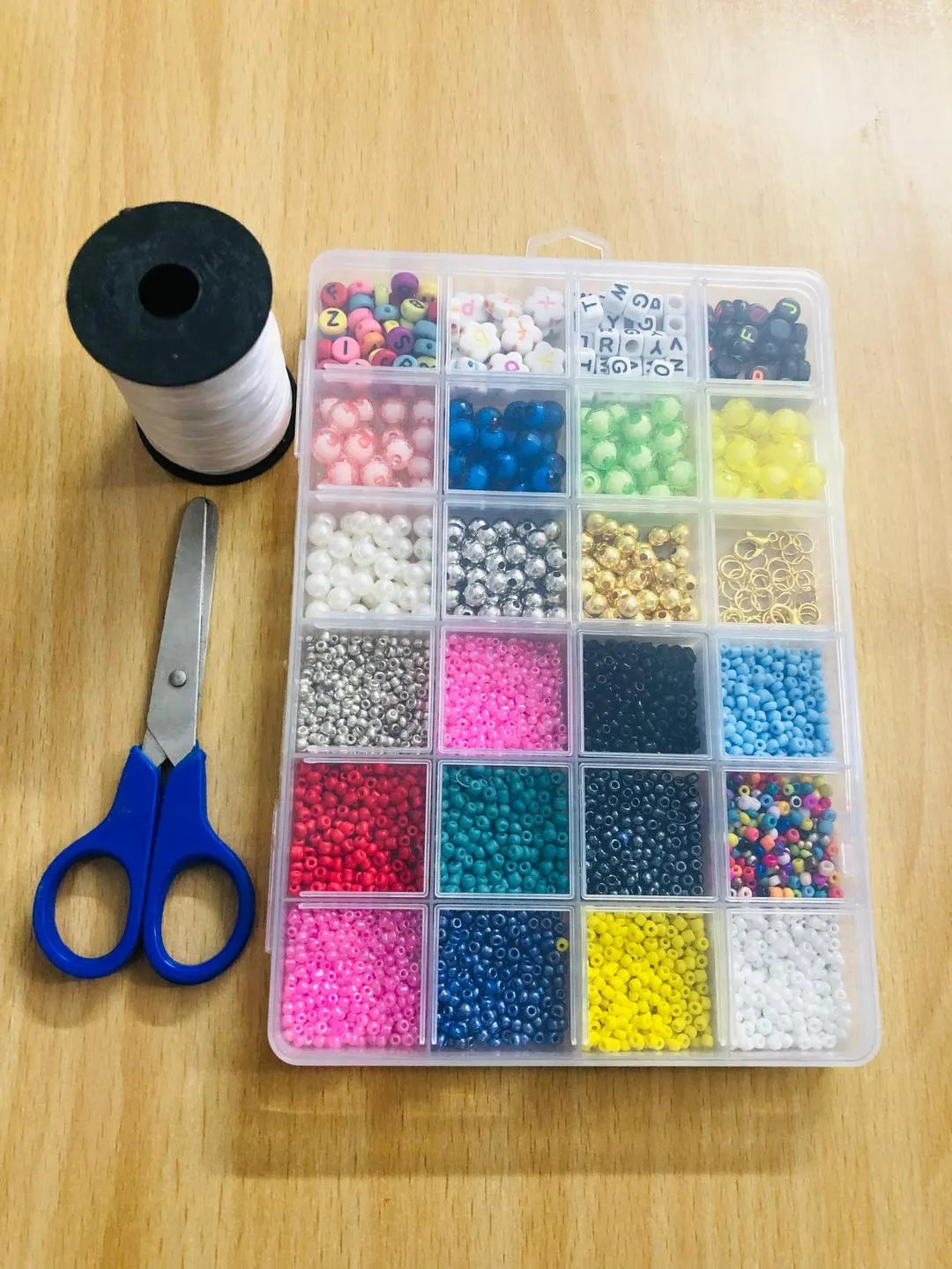 Colorful Beads & Thread Set for DIY Crafts Colorful Beads & Thread Set for DIY Crafts