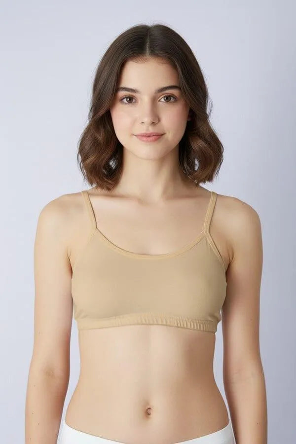 Beige Printed Jersey Bralette Free Size B Beige Printed Jersey Bralette Free Size B