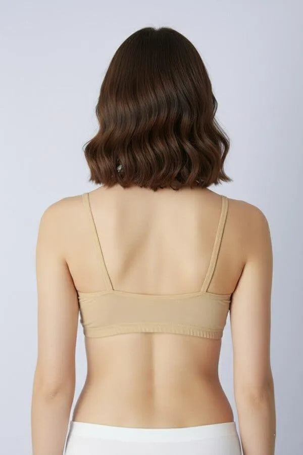 Beige Printed Jersey Bralette Free Size B Beige Printed Jersey Bralette Free Size B