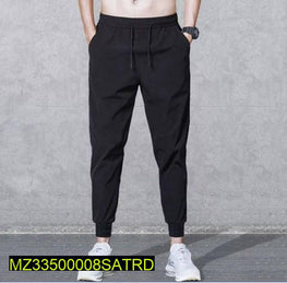 Men Slim Fit Cotton Jersey Trouser Black Summer Wear