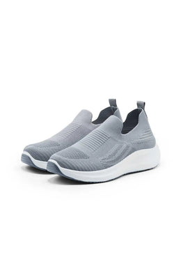 Men Grey Slip-On Walking Sneakers