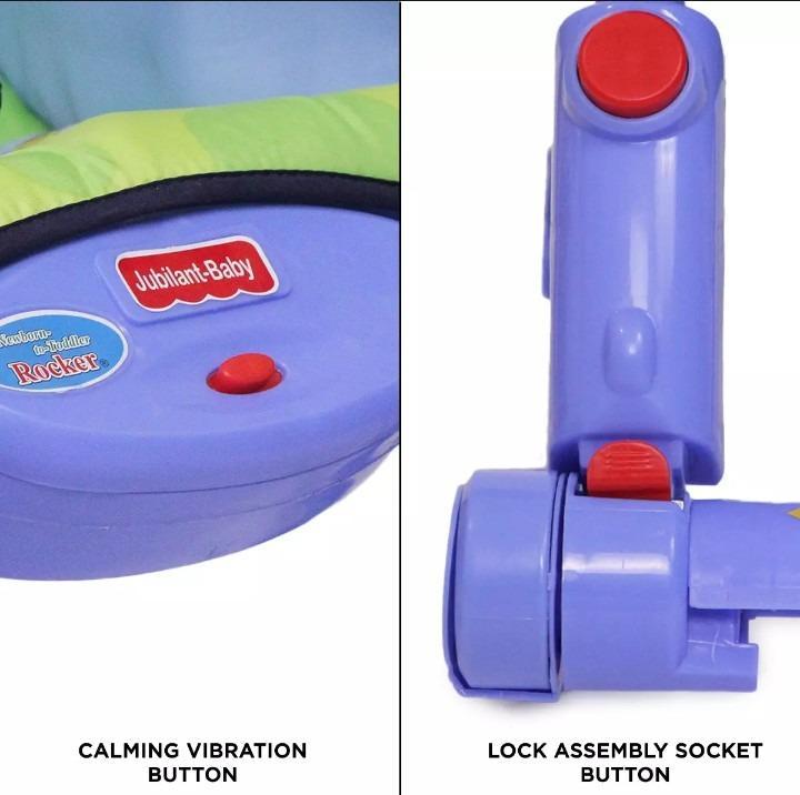 Portable Baby Rocking Bouncer with Vibration & Socket Locks Portable Baby Rocking Bouncer with Vibration & Socket Locks