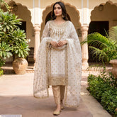 3 Pcs Women's Unstitched Embroidered Suit with Khusa