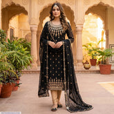 3 Pcs Women's Unstitched Embroidered Suit