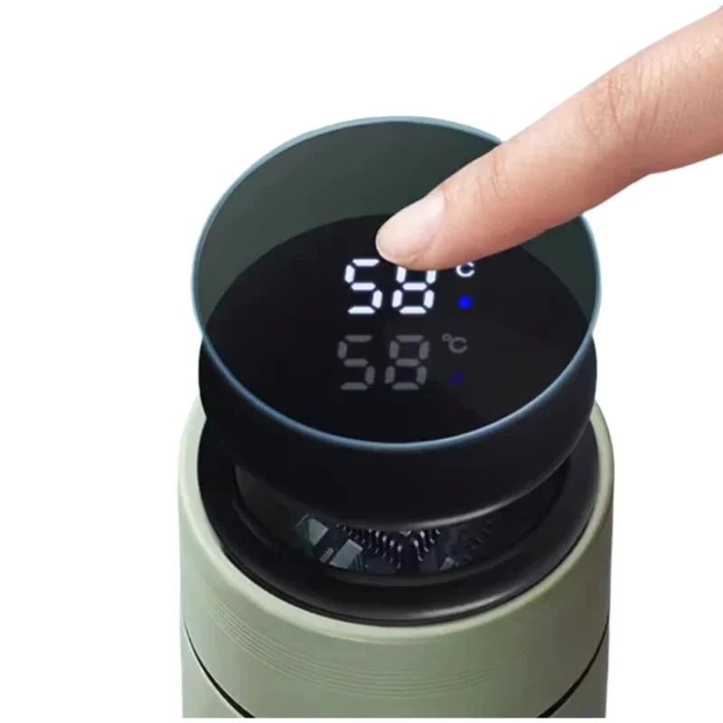 LED Temperature Display Water Bottle Stars Design | Smart Stainless Steel Vacuum 500ml Flask | Random Color LED Temperature Display Water Bottle Stars Design | Smart Stainless Steel Vacuum 500ml Flask | Random Color