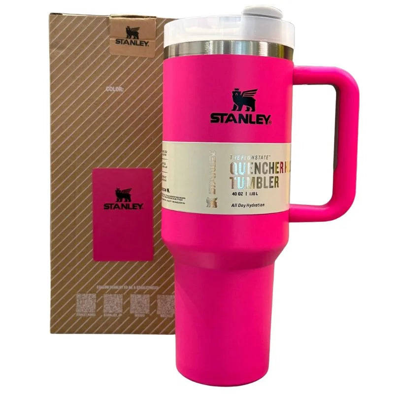 Pink Stanley 40 Oz Stainless Steel Tumbler | Leak-Proof Vacuum Insulated Travel Mug | Hot & Cold Pink Stanley 40 Oz Stainless Steel Tumbler | Leak-Proof Vacuum Insulated Travel Mug | Hot & Cold