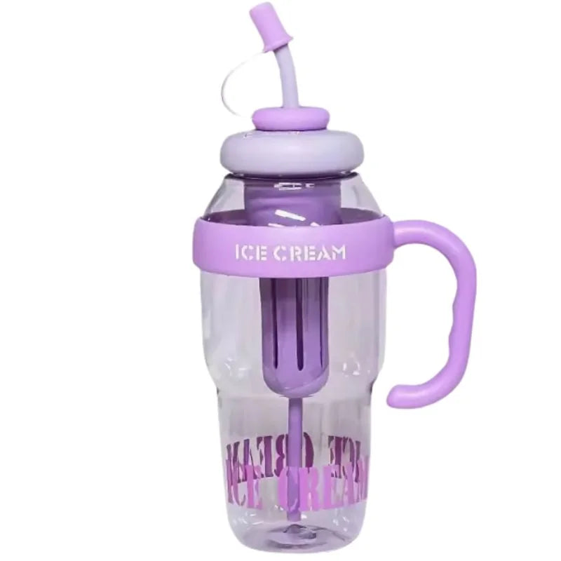 Ice Cream Water Bottle with Straw & Tea Infuser | 1400ml | | Large Capacity Gym & Summer Drink Bottle | Random color Ice Cream Water Bottle with Straw & Tea Infuser | 1400ml | | Large Capacity Gym & Summer Drink Bottle | Random color