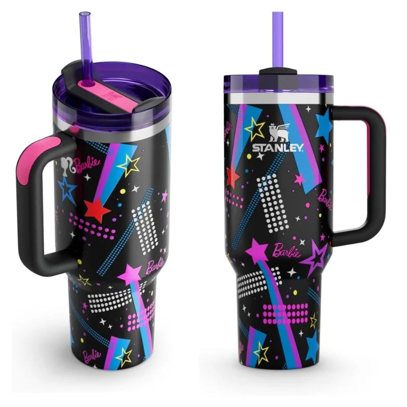 Black Stylish Stanley Barbie Tumbler H2.0 Tumbler 1.18L Limited Edition Double Wall Vacuum Insulated Black Stylish Stanley Barbie Tumbler H2.0 Tumbler 1.18L Limited Edition Double Wall Vacuum Insulated