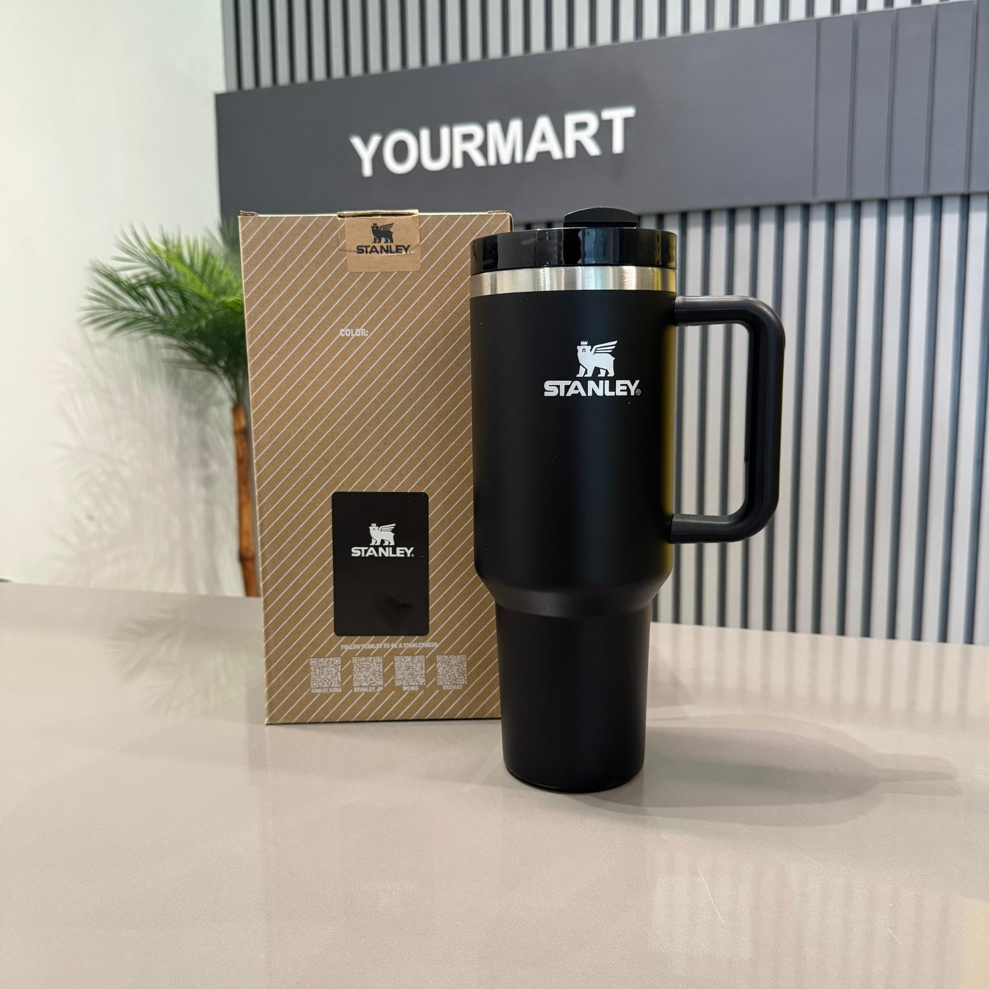 Black Stanley 40 Oz Stainless Steel Tumbler | Leak-Proof Vacuum Insulated Travel Mug | Hot & Cold Black Stanley 40 Oz Stainless Steel Tumbler | Leak-Proof Vacuum Insulated Travel Mug | Hot & Cold