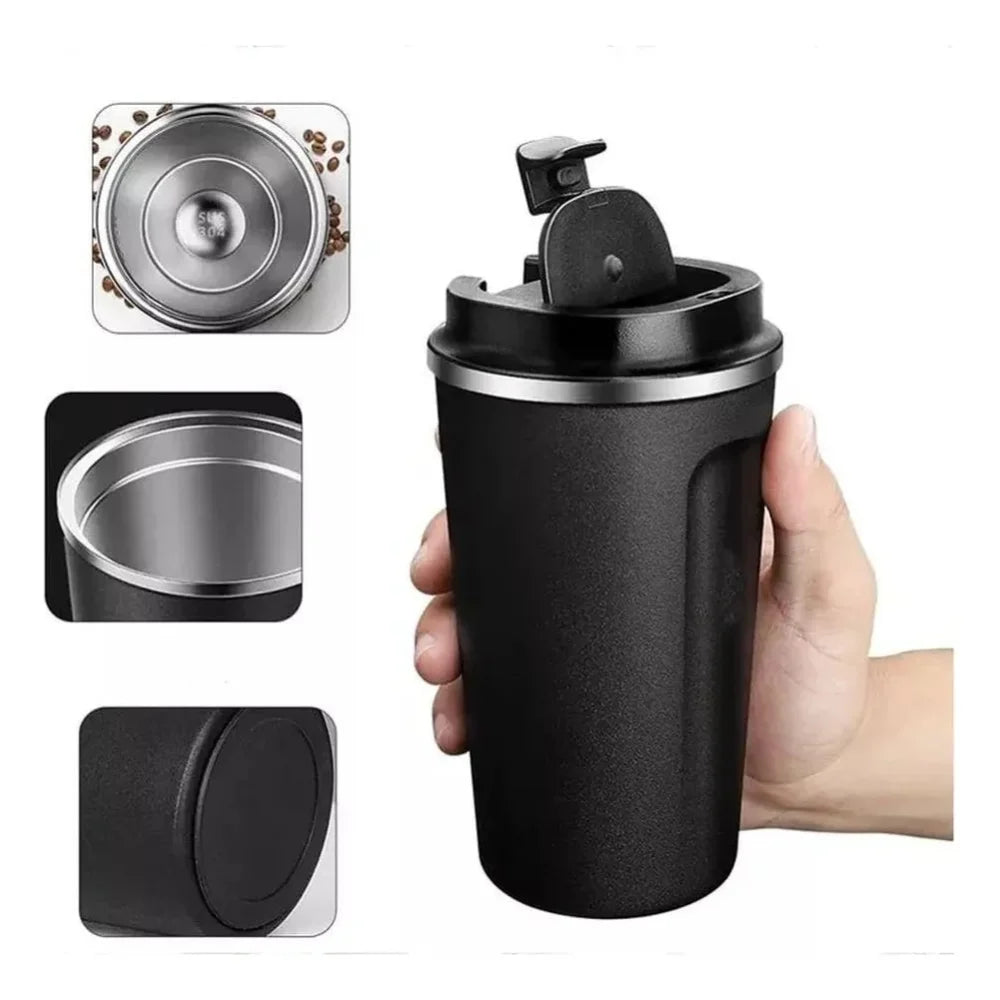 Black 510ML Stainless Steel Vacuum Insulated Thermos Flask Travel Mug with Temperature Display Black 510ML Stainless Steel Vacuum Insulated Thermos Flask Travel Mug with Temperature Display