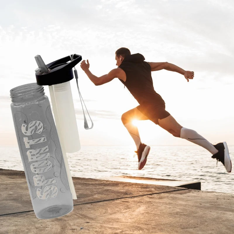 Black Stylish Water Sport Bottle 1000ml with Straw | Leakproof BPA-Free Hydration Bottle for School, Gym & Travel Black Stylish Water Sport Bottle 1000ml with Straw | Leakproof BPA-Free Hydration Bottle for School, Gym & Travel