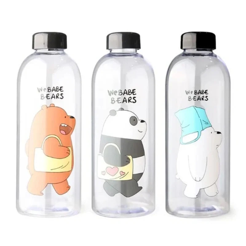 We Babe Bears Frosted Plastic Water Bottle with Straw 1000ml | Leakproof BPA-Free Cute Hydration Bottle We Babe Bears Frosted Plastic Water Bottle with Straw 1000ml | Leakproof BPA-Free Cute Hydration Bottle