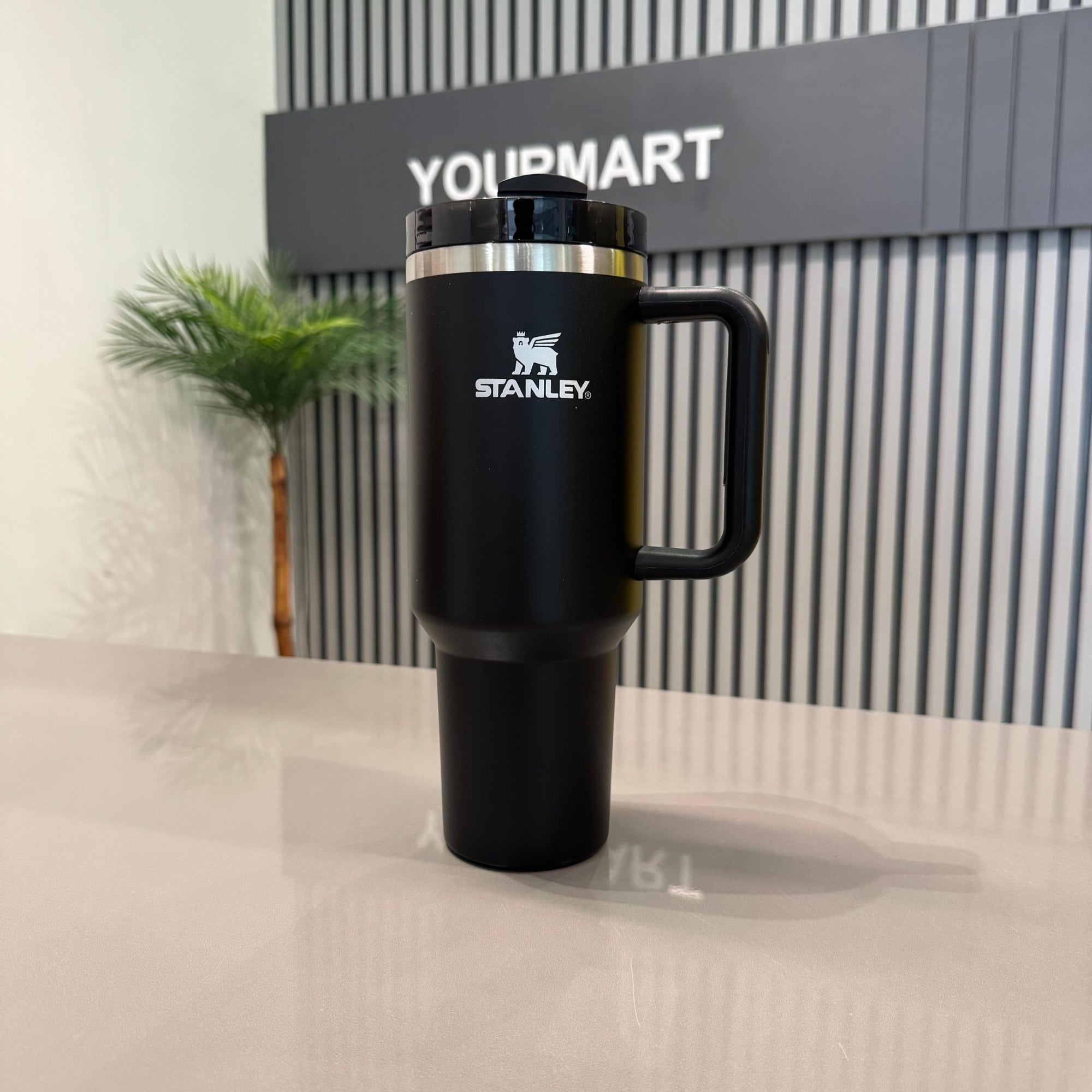Black Stanley 40 Oz Stainless Steel Tumbler | Leak-Proof Vacuum Insulated Travel Mug | Hot & Cold Black Stanley 40 Oz Stainless Steel Tumbler | Leak-Proof Vacuum Insulated Travel Mug | Hot & Cold