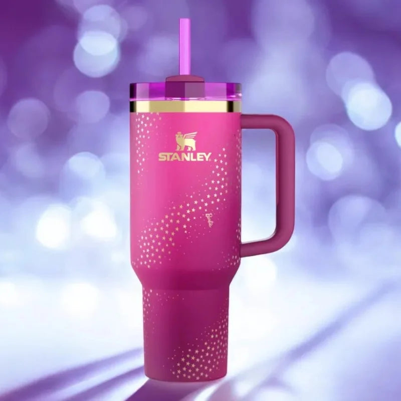 Star Pink Stylish Stanley Barbie Tumbler | H2.0 Tumbler 1.18L Limited Edition Double Wall Vacuum Insulated Star Pink Stylish Stanley Barbie Tumbler | H2.0 Tumbler 1.18L Limited Edition Double Wall Vacuum Insulated