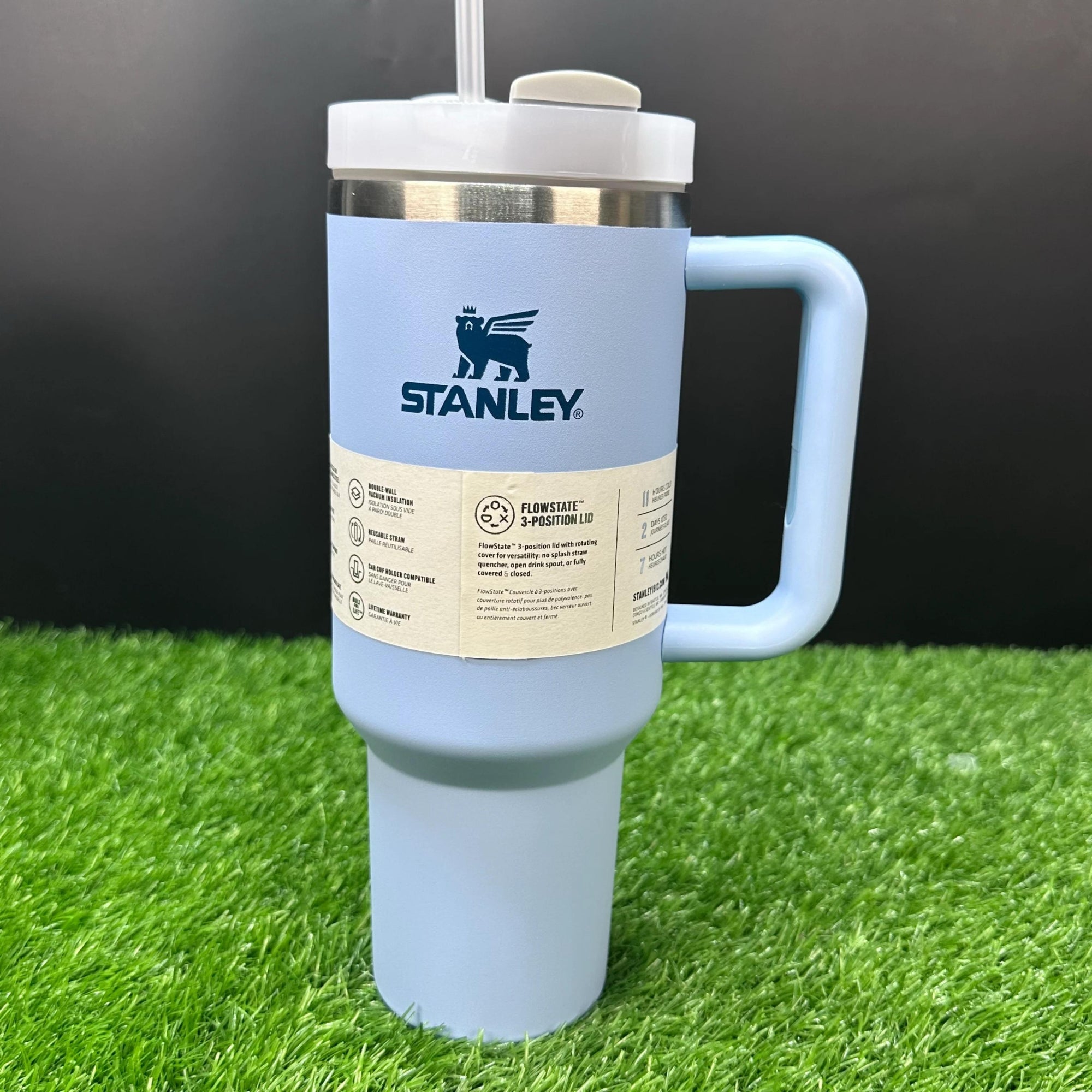 Light Blue Stanley 40 Oz Stainless Steel Tumbler | Leak-Proof Vacuum Insulated Travel Mug | Hot & Cold Light Blue Stanley 40 Oz Stainless Steel Tumbler | Leak-Proof Vacuum Insulated Travel Mug | Hot & Cold