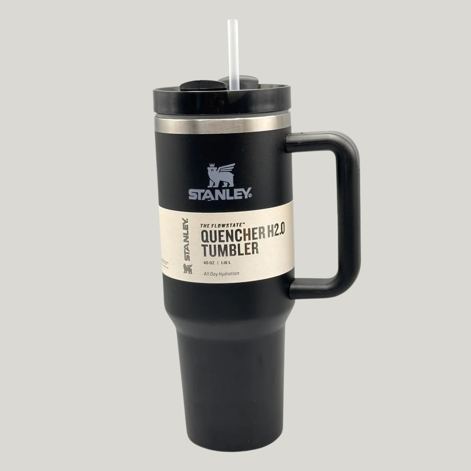 Black Stanley 40 Oz Stainless Steel Tumbler | Leak-Proof Vacuum Insulated Travel Mug | Hot & Cold Black Stanley 40 Oz Stainless Steel Tumbler | Leak-Proof Vacuum Insulated Travel Mug | Hot & Cold