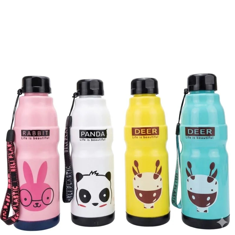 Kids Water Bottle 650ml | Cute Minions Panda Rabbit Design | Leak-Proof BPA Free | Random Color Kids Water Bottle 650ml | Cute Minions Panda Rabbit Design | Leak-Proof BPA Free | Random Color