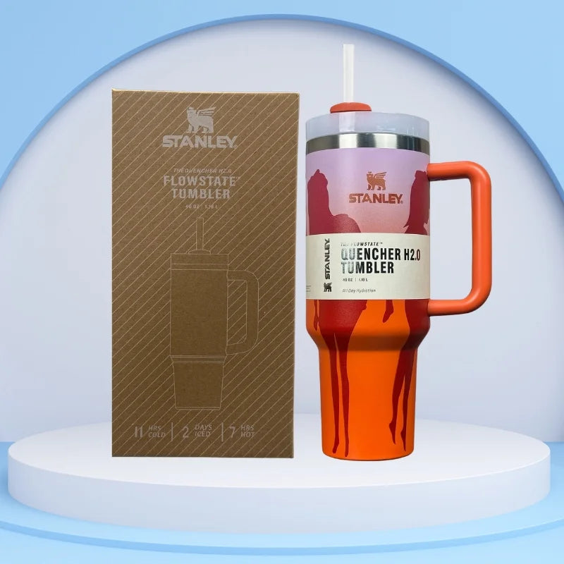Orange Barbie Stanlay Tumbler | H2.0 Tumbler 1.18L Limited Edition Double Wall Vacuum Insulated Orange Barbie Stanlay Tumbler | H2.0 Tumbler 1.18L Limited Edition Double Wall Vacuum Insulated